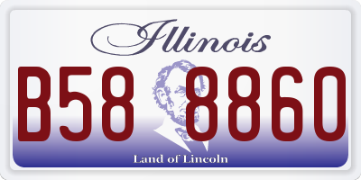 IL license plate B588860