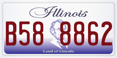 IL license plate B588862