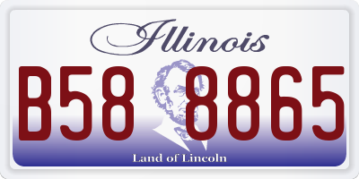 IL license plate B588865