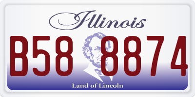 IL license plate B588874