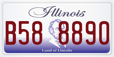 IL license plate B588890