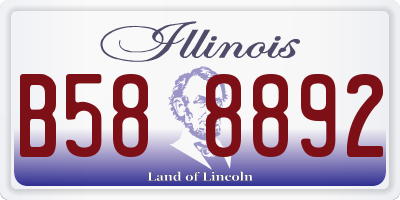 IL license plate B588892