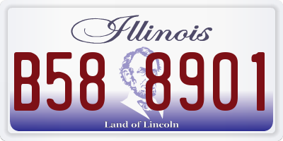 IL license plate B588901