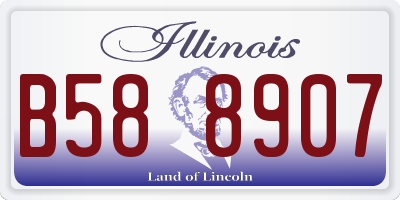 IL license plate B588907