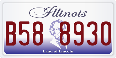 IL license plate B588930