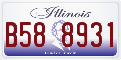 IL license plate B588931