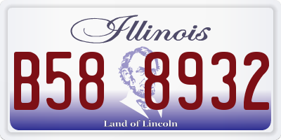 IL license plate B588932