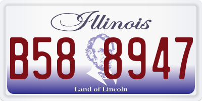 IL license plate B588947