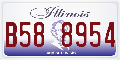 IL license plate B588954