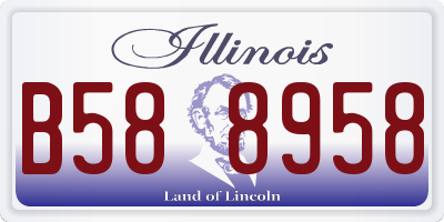 IL license plate B588958