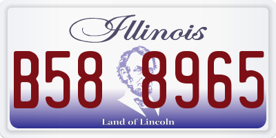 IL license plate B588965