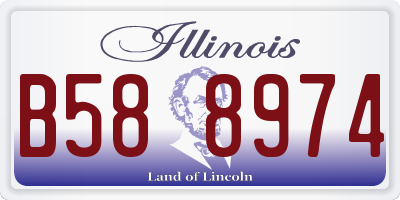 IL license plate B588974