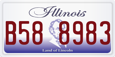 IL license plate B588983