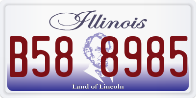 IL license plate B588985