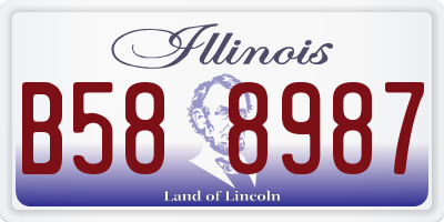 IL license plate B588987
