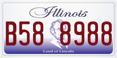 IL license plate B588988