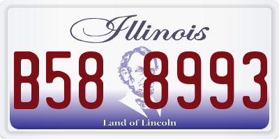 IL license plate B588993