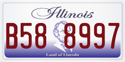 IL license plate B588997