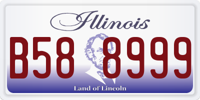 IL license plate B588999