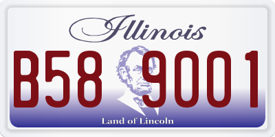 IL license plate B589001