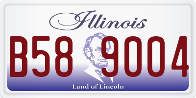 IL license plate B589004