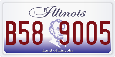 IL license plate B589005