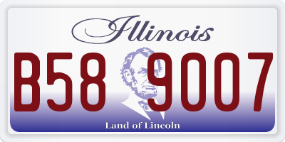 IL license plate B589007