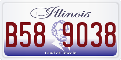 IL license plate B589038