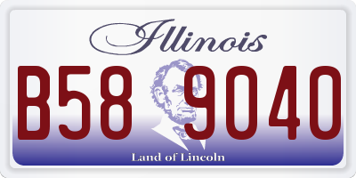 IL license plate B589040