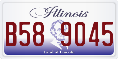IL license plate B589045