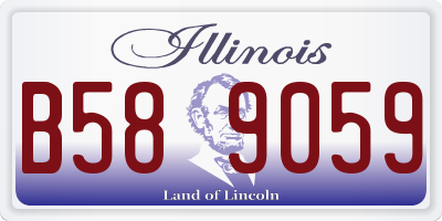 IL license plate B589059