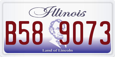 IL license plate B589073