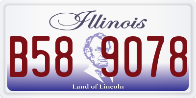 IL license plate B589078
