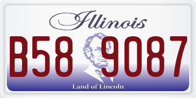 IL license plate B589087