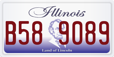 IL license plate B589089