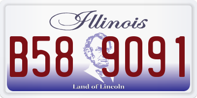 IL license plate B589091