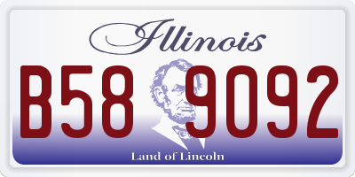IL license plate B589092