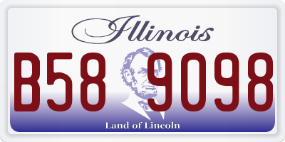 IL license plate B589098