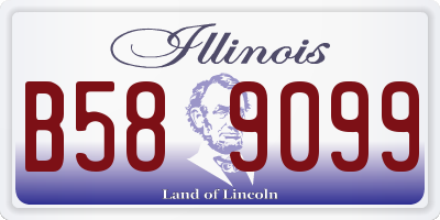 IL license plate B589099