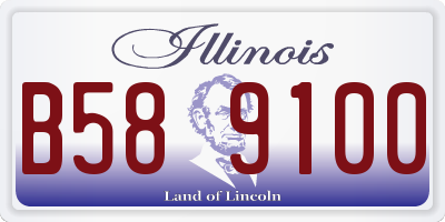 IL license plate B589100