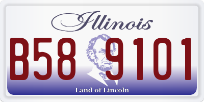 IL license plate B589101