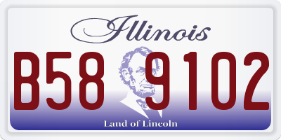 IL license plate B589102