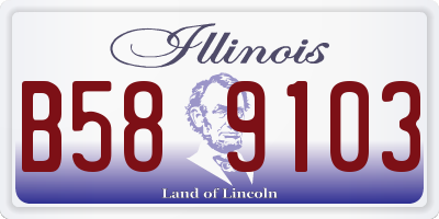 IL license plate B589103