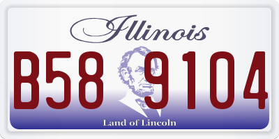 IL license plate B589104