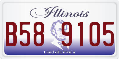 IL license plate B589105