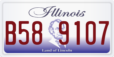 IL license plate B589107