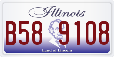 IL license plate B589108