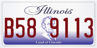 IL license plate B589113