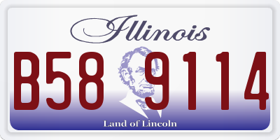 IL license plate B589114