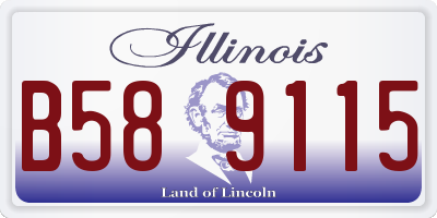 IL license plate B589115